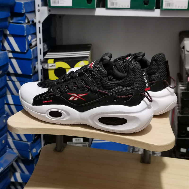 Reebok Solution Mid Iverson Classic Retro Trendy Versatile Wear-Resistant Non-Slip Basketball Shoes