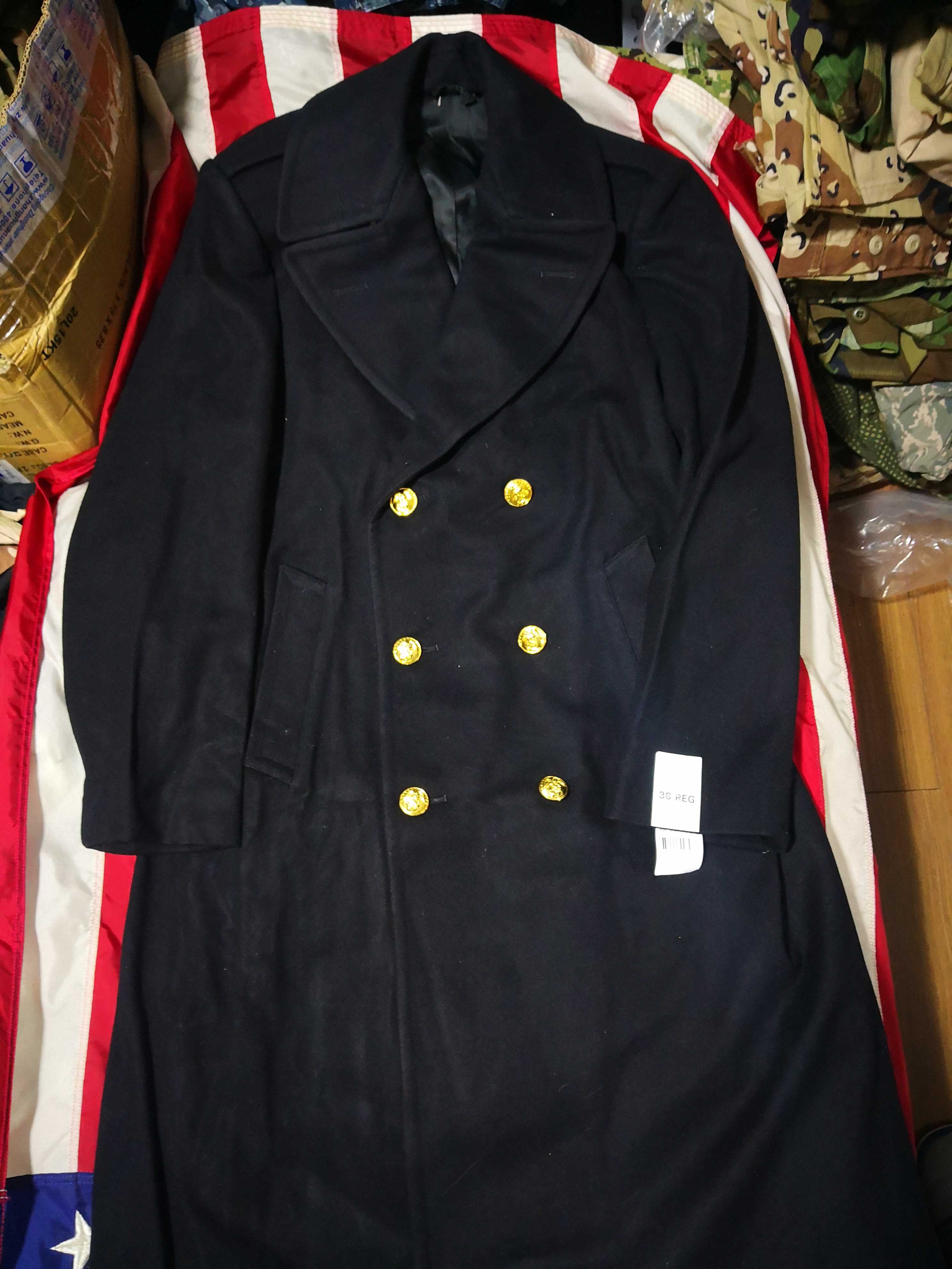 Brand new American American original USMC Marine Corps tweed coat honor guard coat regular dress 38R