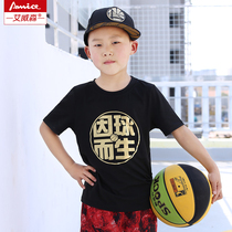 Summer children toddler sports running stretch bronzing printing quick-drying cotton polyester basketball T-shirt short sleeve custom mens and womens