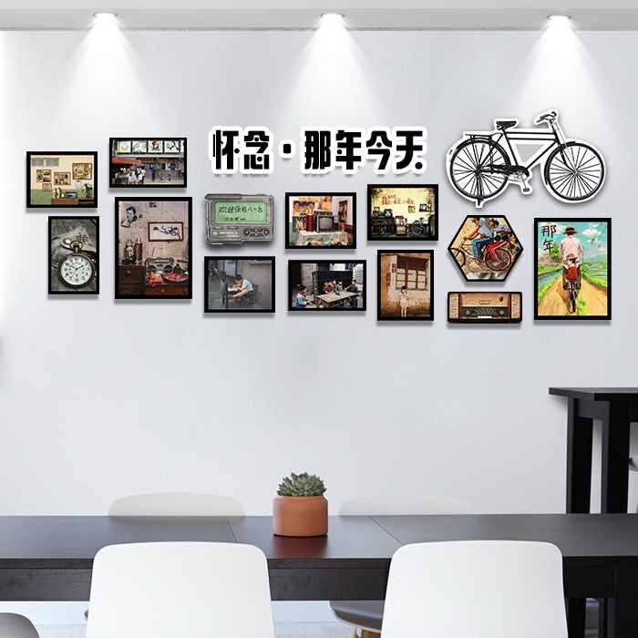 7080S Nostalgic Creative Photo Frame Photo Wall Hotel Restaurant Decorative Painting Youthful Bar Cafe Decorative Painting