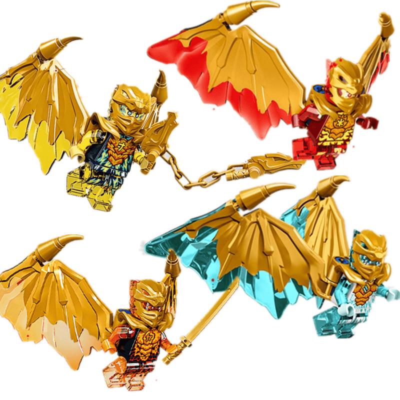 2024 New Building Blocks Ninjago Golden Dragon Kai Zengjie Ghost Four-Handed Lloyd Minifigure