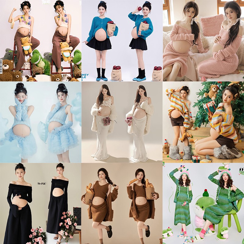 Pregnant Women's Clothing for the Year of the Horse, Autumn and Winter Sweaters, Maternity Wear for Photo Shoots, Simple and Lazy Style, Pregnant Mom's Belly Photos, Home Photography Pregnant Women's Clothing for the Year of the Horse, Autumn and Winter Sweaters, Maternity Wear for Photo Shoots, Simple and Lazy Style, Pregnant Mom's Belly Photos, Home Photography