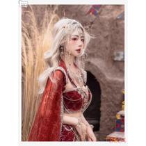 Original AZhu Dunhuang Feitian Hanfu female ethnic style exotic style summer Dai ethnic group Western style Han element suit