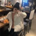 Áo dài áo len len thu đông nữ 2018 mới hoang dã thời trang áo len mỏng tay dài áo khoác nữ hàng hiệu Trung bình và dài Coat