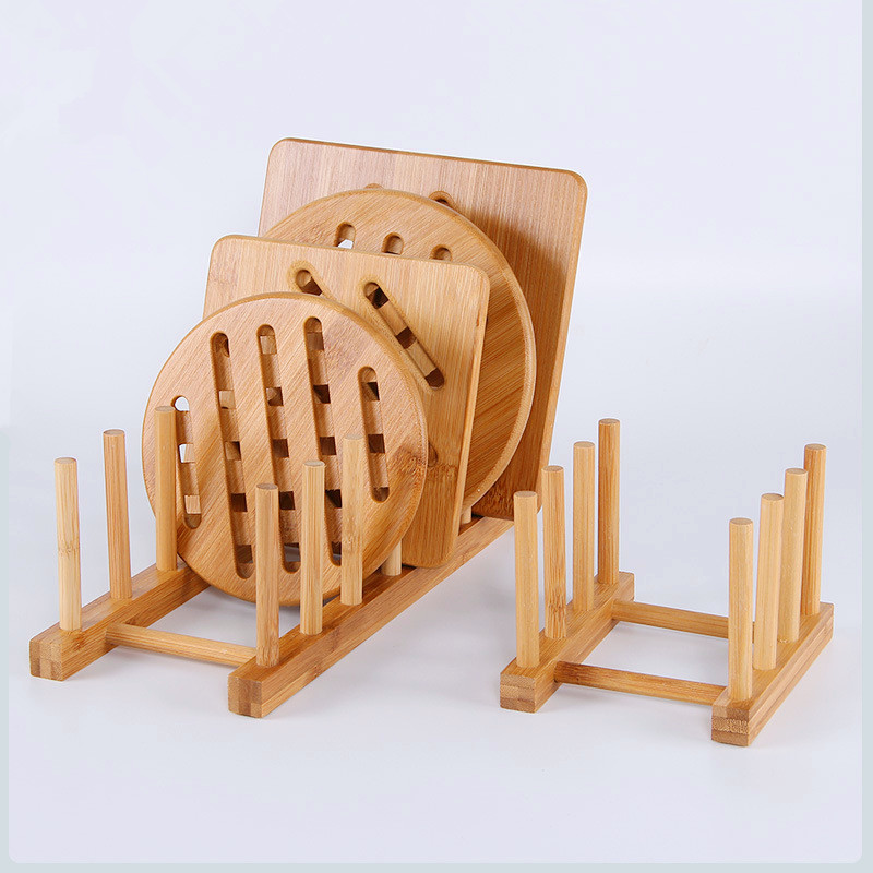 Hatsuki original bamboo drain rack kitchen rack cutting board dishes water cup plate rack tea cake CD storage rack