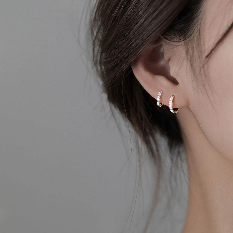 South Korea's Sulphrase earrings are sleeping with silver - female ear holes free from high - sensibility luxury in 2022
