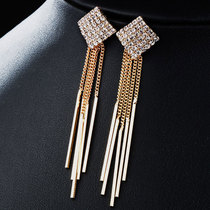 Korean tassel earrings long temperament 2021 New Tide sterling silver senior sense retro Net red earrings female earrings