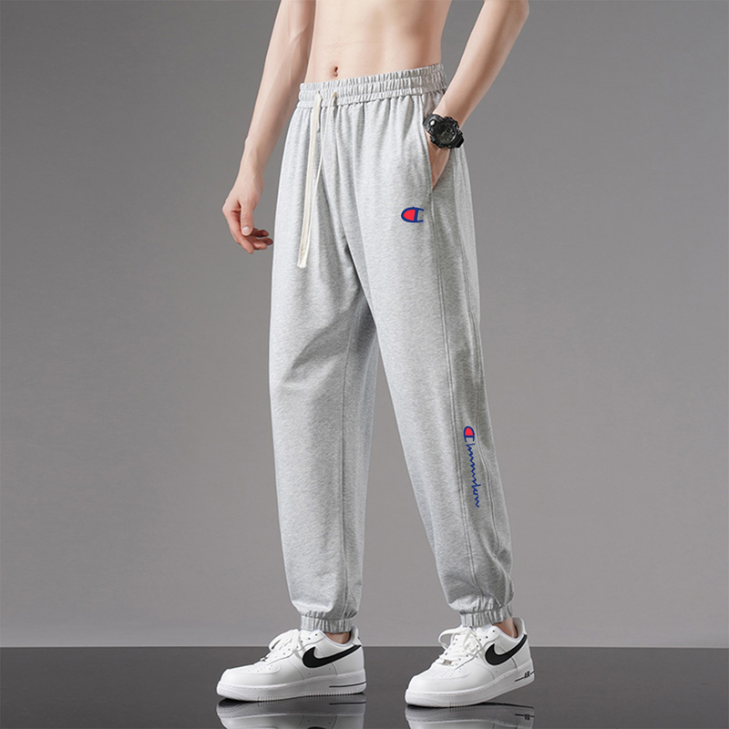 Champion Graffiti Sweatpants for Men, Summer Thin Pure Cotton Casual Long Pants, Trendy Versatile Loose Straight-Leg Sweatpants for Teenagers Champion Graffiti Sweatpants for Men, Summer Thin Pure Cotton Casual Long Pants, Trendy Versatile Loose Straight-Leg Sweatpants for Teenagers