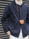 Labstore early spring Japanese style navy blue hooded loose shirts