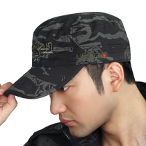 Outdoor pure cotton black hawk camouflage clothing hat men and women duck tongue army fan clothing fishing visor flat top tactical hat breathable