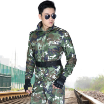 Xia thin and thin new spotted camouflares suit men and women workers peasant Nicai green laude work wear-wear clothes