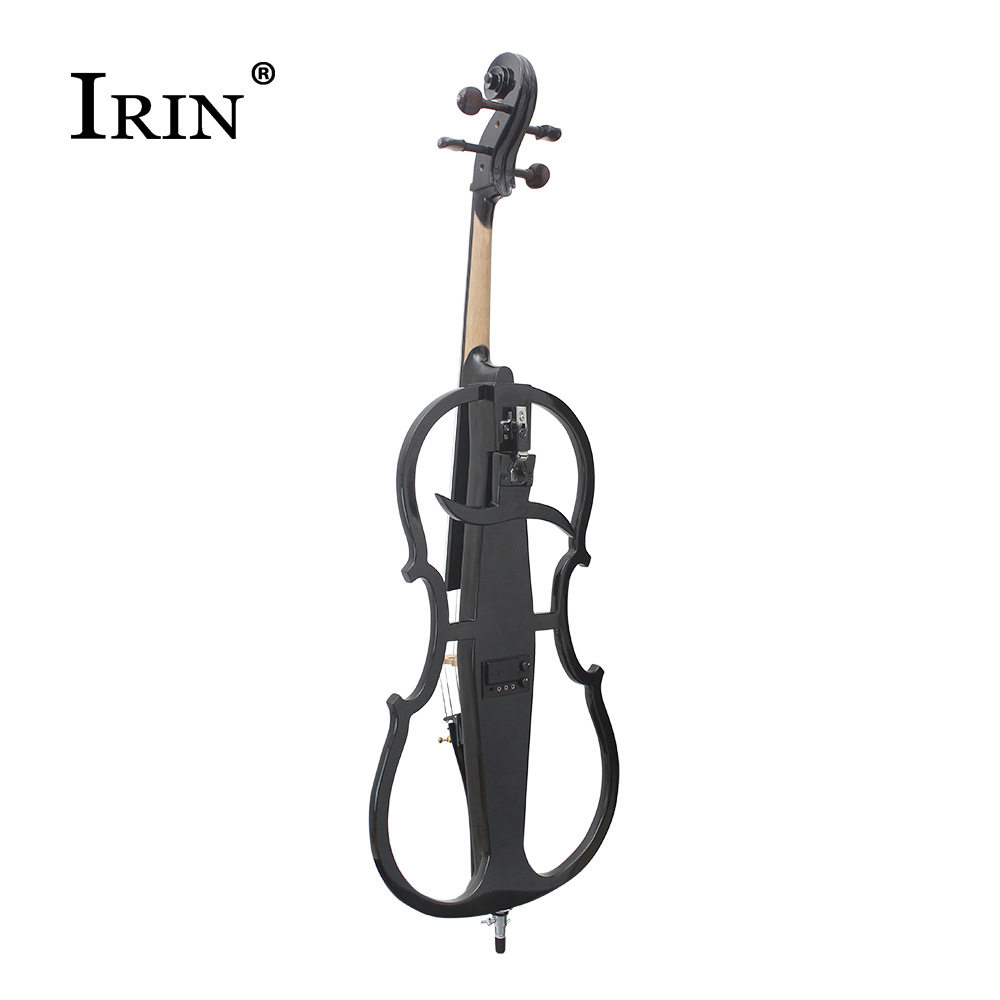 Electroacoustic cello Black student 4 4 electron silent playing cello