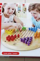 German Hape Chinese Checkers Childrens Educational Game Chess E8327 Wooden Desktop Hexagonal Checkers Game