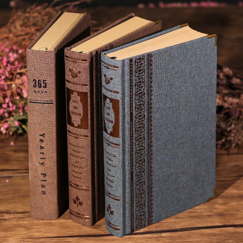 A5 Cloth-Covered Diary, Premium Kraft Paper Notebook, Lined, 365 Days, Thickened, Vintage Large Notebook, Blank Pages