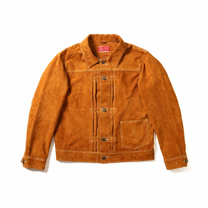 Reddate Goat Leather Suede 507 Leather Jacket American Retro Style Lightly Washed and Distressed