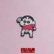 Mười Crayon Shinchan Badge Cao su mềm Trâm Hoạt hình Huy hiệu Trẻ em Trâm PVC Pin an toàn - Trâm cài huy hiệu cài áo