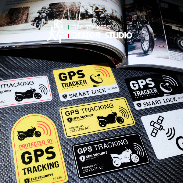Motorcycle calf electric car sticker GPS anti-theft warning sticker Frame scratches cover decorative reflective decals 24