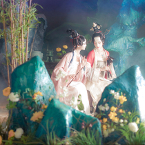 Full communication personality customization double package folded after 4688 yuan) costume photo) ancient style photography) Hanfu photography)