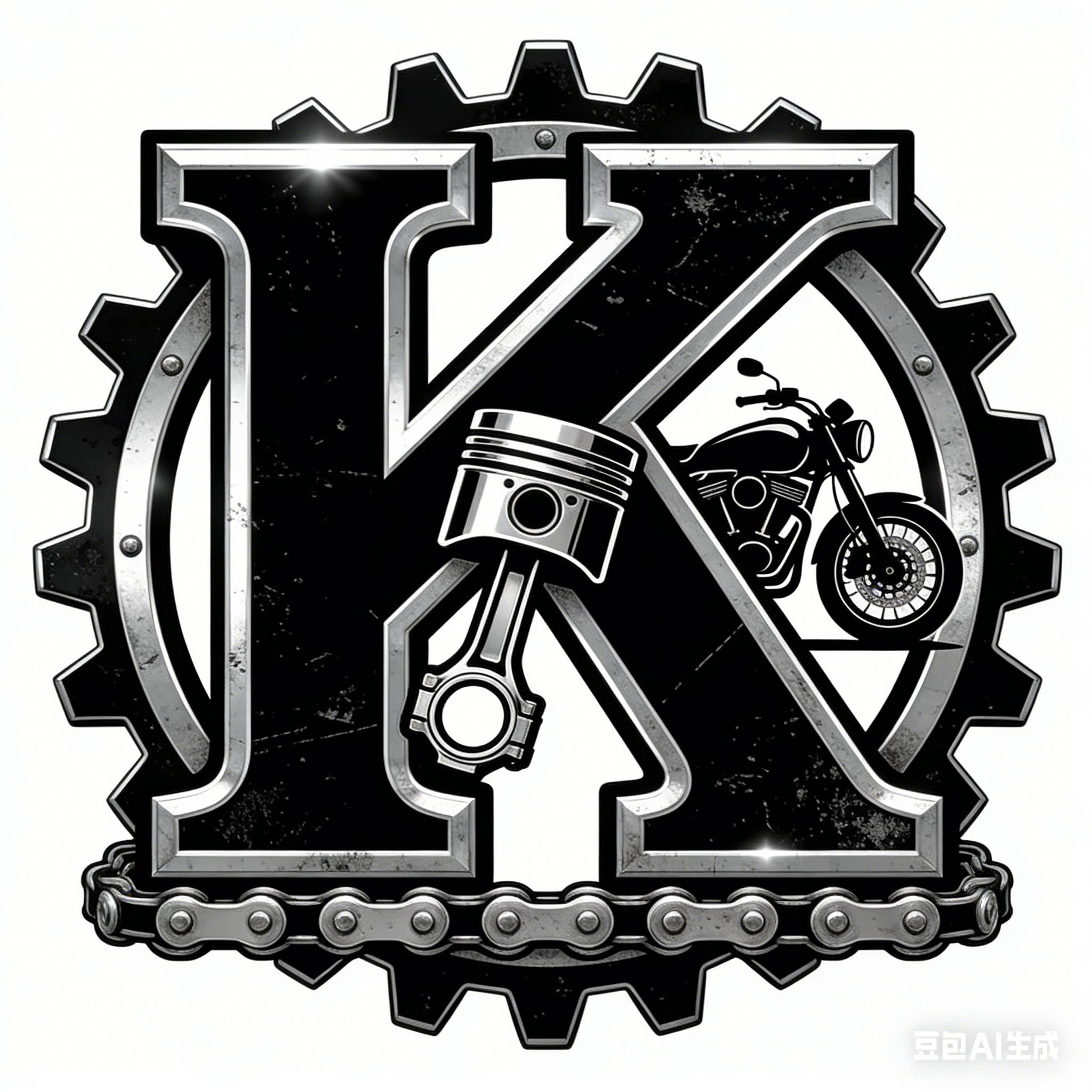 老K机车摩配的LOGO