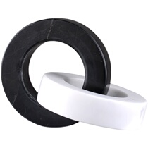 Simple modern creative marble black and white double ring circle ornaments study Sales Office model room decoration living room decoration