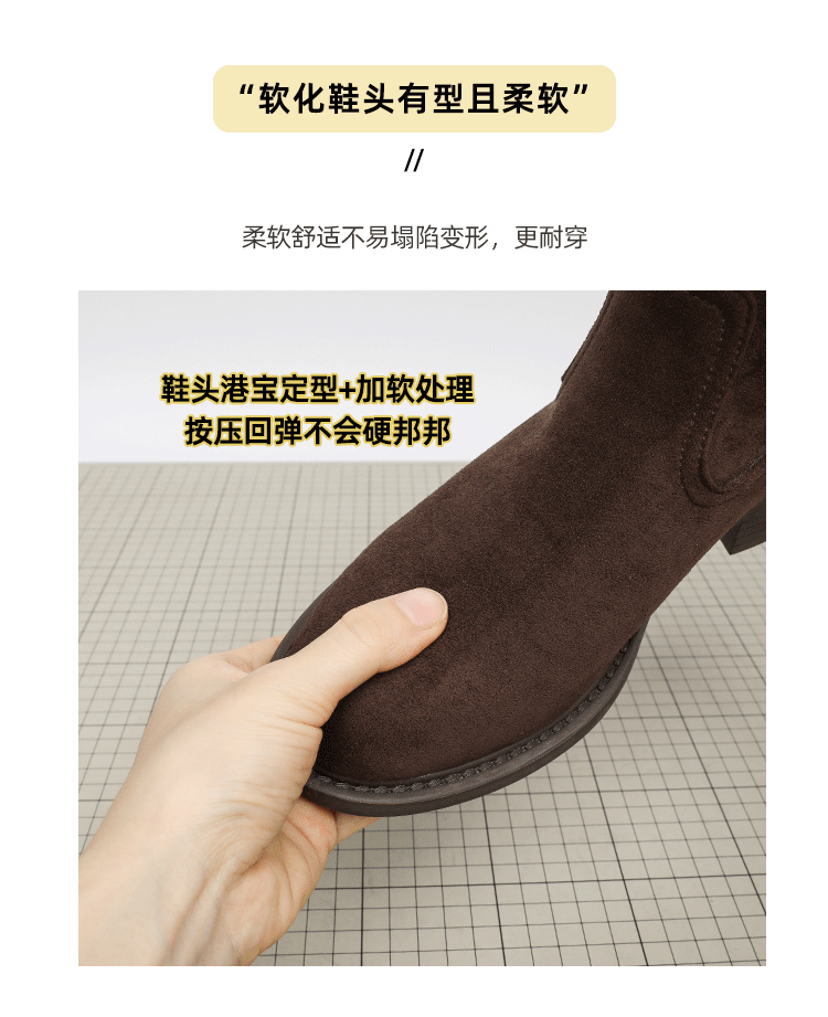 Западные Boots 真皮版！半曲西部牛仔靴2025年秋季美拉德短靴子中筒靴堆堆靴女靴