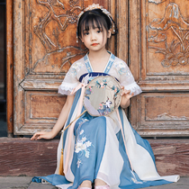 Flag platinum original children Hanfu girls summer dress Chinese style Tang dress female super fairy dress little girl dress dress