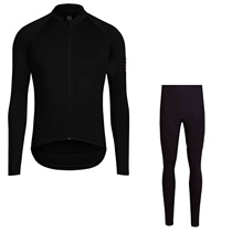 Pure black minimalist Long sleeves Mountain self-propelled bike riding Kinetic Bike Clothing Pulley Conserved Mountain Bike Riding Pants