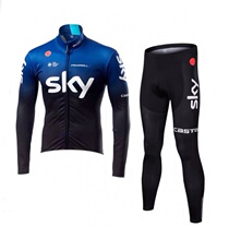 Black Blue Sky Team Mountain self-propelled bike long sleeve riding Pulley Suit Dynamic Bike Suit Riding Jacket Pants