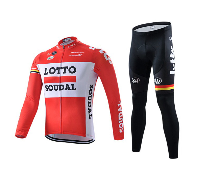 Red Le Tu mountain bike team long-sleeved riding clothes pulley suit suit riding shirts riding equipment