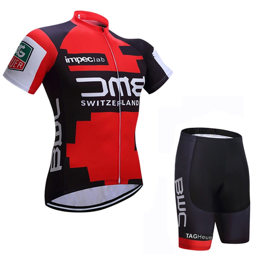 17 Black Red Summer Mountain Self-cycling Team Equipment Short sleeves Riding Clothing Pulley Suit Breathable for men and women