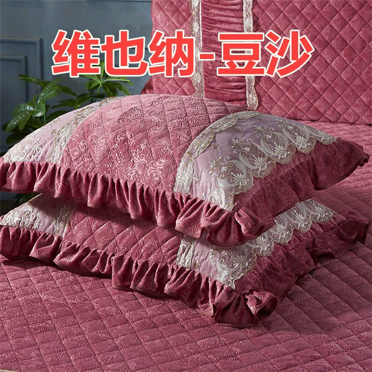 Công chúa châu Âu phong cách gối ren ren 2 đơn quilted quilted người lớn cộng với vỏ gối bông tìm hiểu một cặp