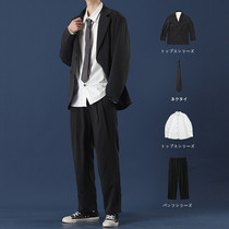 Advanced senses suit suit Mens casual Western suit Korean version Yuppie Handsome Uniform Jacket Three Pieces Black Single Piece Blouse