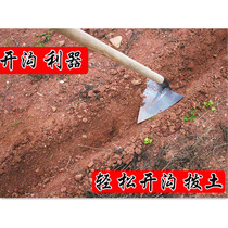 Agricultural tools Agricultural tools All-steel triangle hoe digging soil trenching wasteland weeding and planting vegetables Household solid wood agricultural hoe