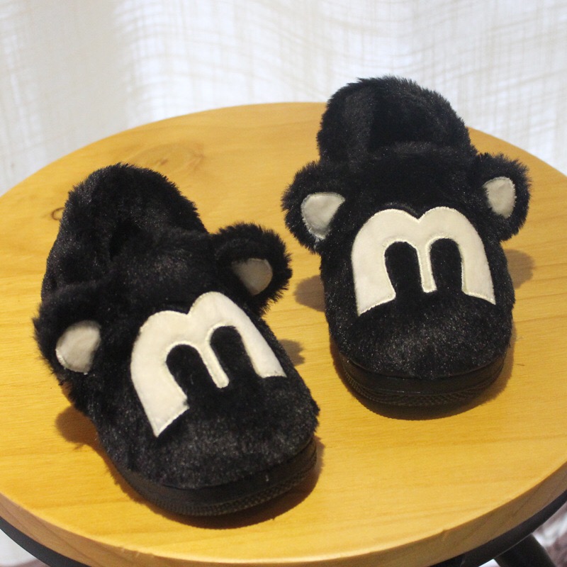 Pantoufles enfants en suède A3123 pour hiver - Ref 1016768 Image 8