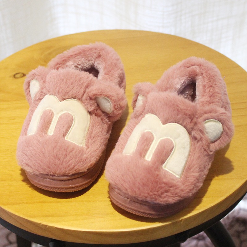 Pantoufles enfants en suède A3123 pour hiver - Ref 1016768 Image 9
