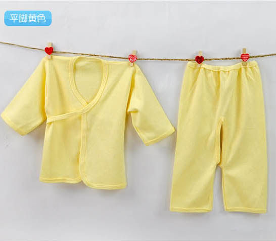 New Products Anchi Eva Eva Newborn Baby Laces Pure Color Full Cotton Underwear Suit Baby Lingerie Sleeve Monk Clothes