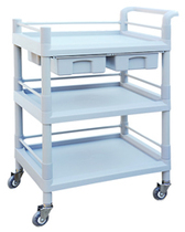 Baifudi medical ABS treatment vehicle Plastic cart ABS treatment vehicle Three-layer disposal of plastic instruments Anesthesia table