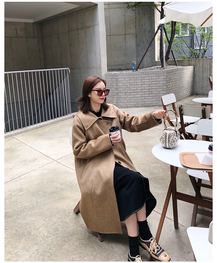 Áo khoác cashmere nữ hai mặt CHEERIOBAN dài 2018 mẫu áo len cao cấp mới mùa thu đông áo cardigan nam