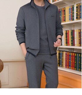 Middle-aged and elderly men's sportswear suits dad's casual wear