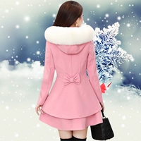 Mùa thu đông 2019 mới của phụ nữ phiên bản Hàn Quốc của váy dài áo len lông cừu là người đàn ông nhỏ bé áo len mỏng - Áo Hàn Quốc áo dạ lông cừu hàn quốc