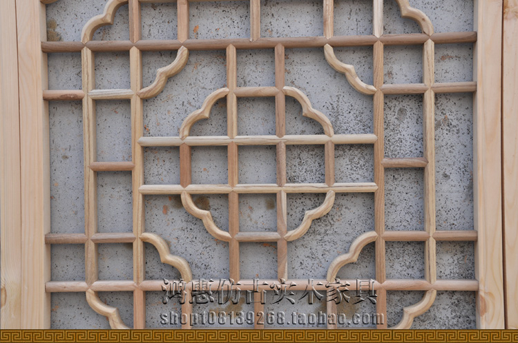 Dongyang khắc gỗ TV nền tường phân vùng lưới cửa cổ và cửa sổ cửa fan lưới gỗ cửa sổ màn hình tùy biến