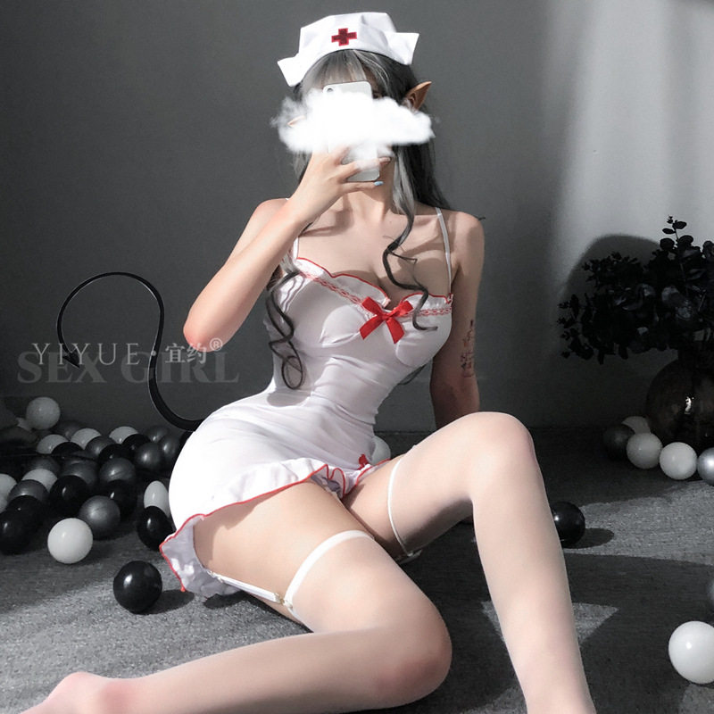 Nurse Uniform Seductive Lingerie Sexy Sleepwear Pyjamas Passion Suit Extremely Tempting Maid Dress To Do Your Cat 