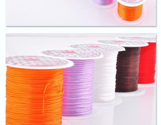 Handmade chuỗi hạt vòng tay đàn hồi dây chuyền trang sức tự làm dây tinh thể dây cao su ban nhạc bạc hạt lỏng hạt wenwan hạt đàn hồi - Vòng đeo tay Clasp vòng tay nam vàng