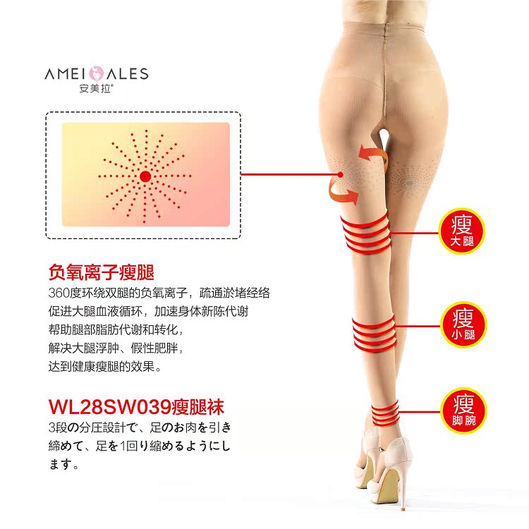 Một đôi tất chân Meila bếp bằng chất béo đốt cháy áp lực mạnh mẽ của phụ nữ mùa thu là đôi tất romper mỏng tat nu dep