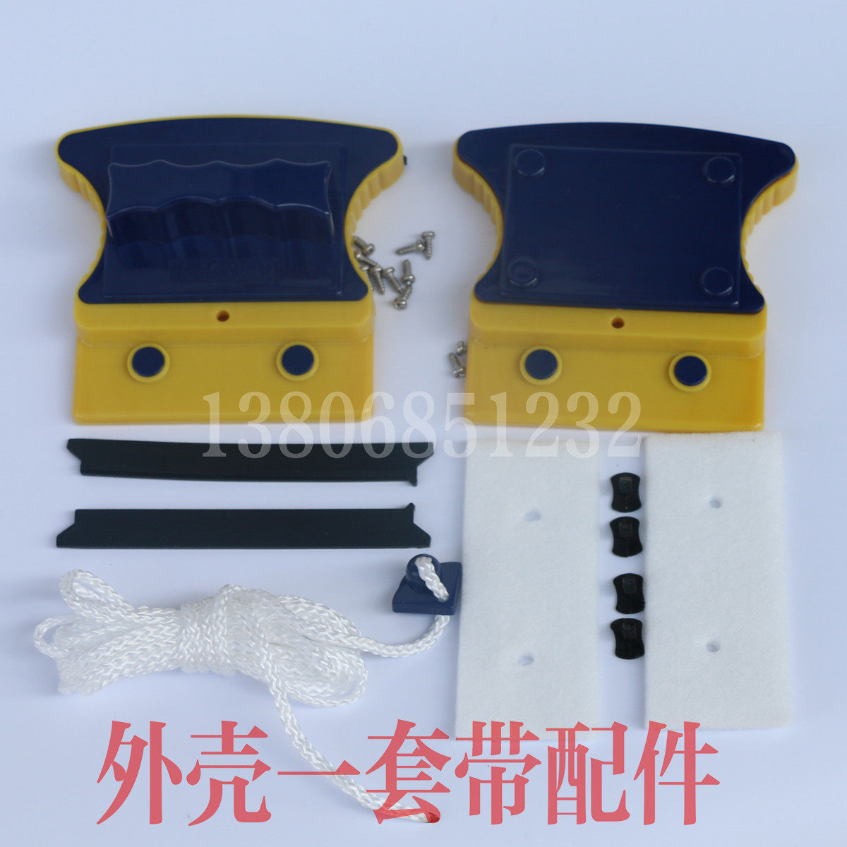 Bright and refreshing double sided glass cleaner repair replacement housing glass wiping accessories shell wash brush 