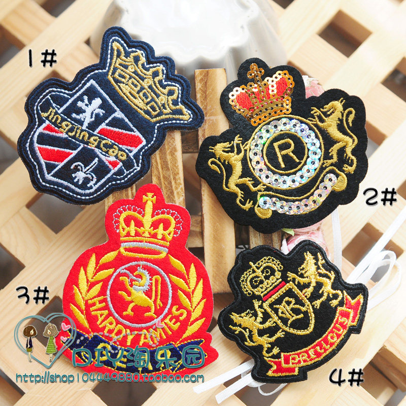 British College style trendy coat Coat windbreaker Clothing decorative cloth appliqué High quality navy blue black embroidery patch