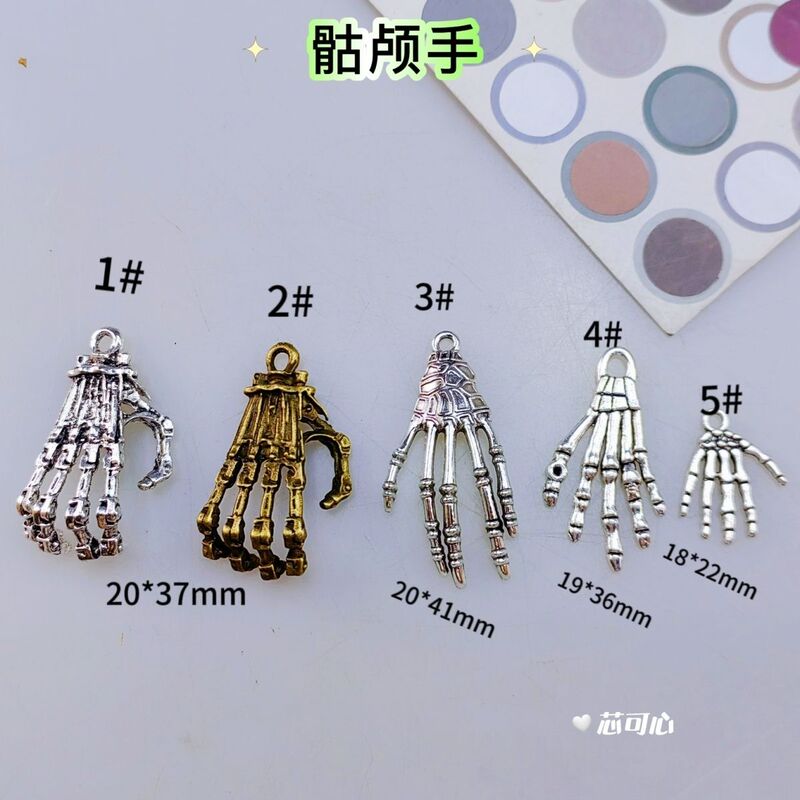 Skull Hand, Skull Horror Halloween Alloy Jewelry Accessories DIY Necklace Bracelet Earrings Keychain Pendant