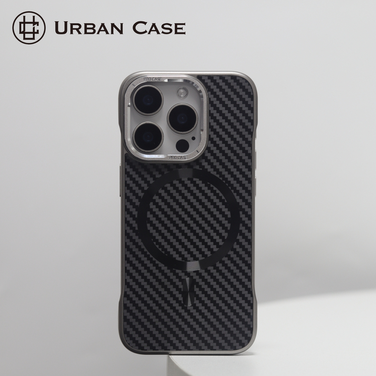 URBAN Carbon Fiber MagSafe Gray iPhone Case