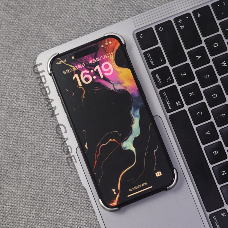 Urban Gold Frame Minimalist Black Accents iPhone Case