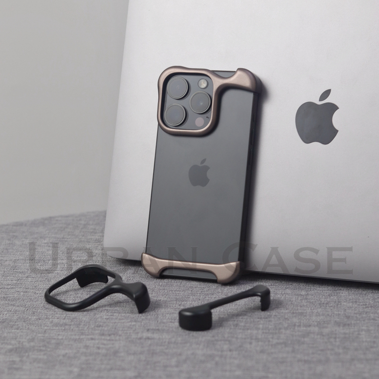Urban Gold Frame Minimalist Black Accents iPhone Case